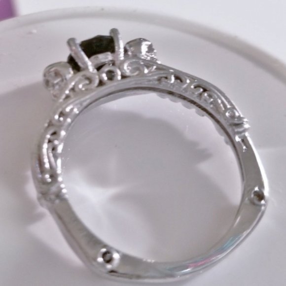 Detailed Goth Biker Skull Engagement Ring - Picture 4 of 8